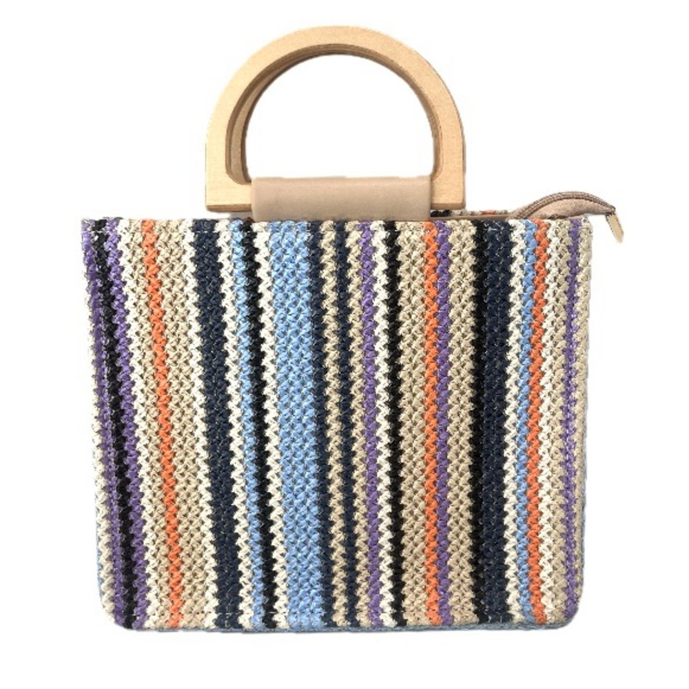 Haute Hippy, Striped Multicolor woven Handbag